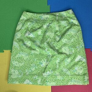 Lilly Pulitzer Green Patterned Skirt